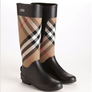Burberry rain boots
